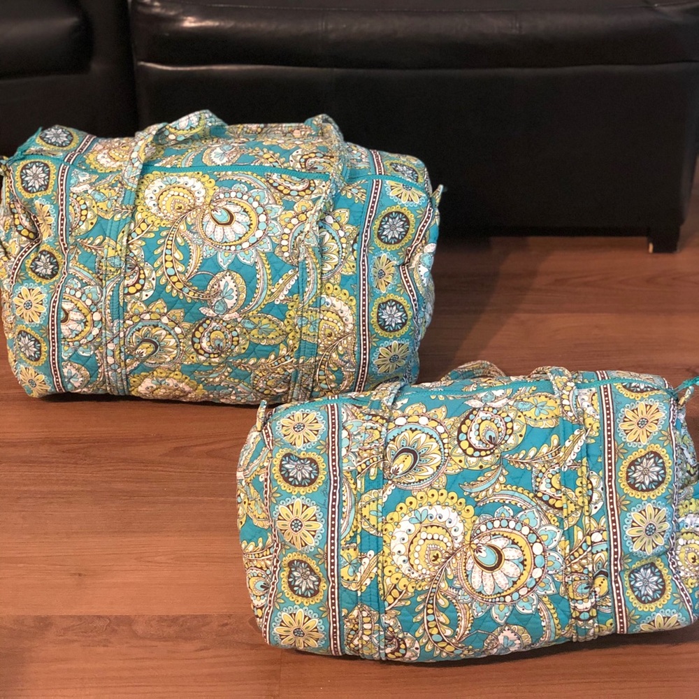 Vera Bradley matching quilt cotton duffels